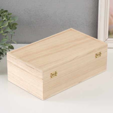 Casket wood for painting "rectangle" without lock 25.5x15x9 cm-2