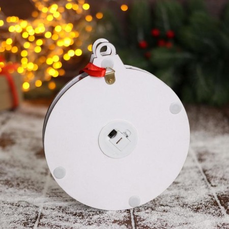 Christmas tree decoration "New Year's ball with Santa Claus" 15x15 cm-2