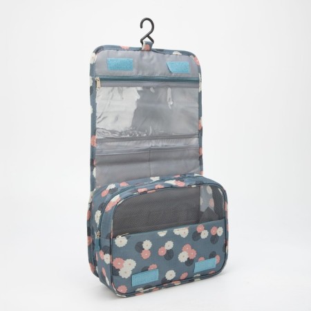 Cosmetic bag on Velcro, with hook, color gray color-2