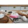 A set of mats for modeling and drying colors from mastic, 9.5 × 9.5 × 1.5 cm, 2 pcs, white, pink color