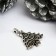 Decor for creativity Metal "Christmas tree with an asterisk" silver 2.5x1.8 cm