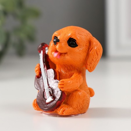 Souvenir Polystone "Dog-musician" mix 3x3x5 cm-5