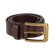 PRIDE belt, nat. skin, dark brown, 115cm