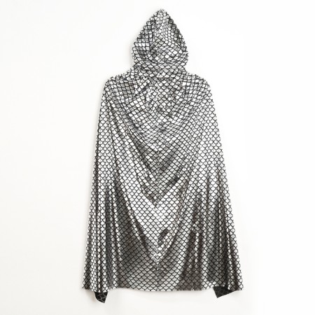 New Year! Carnival set "Silver snake": cloak length 80 cm, mask-3