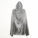 New Year! Carnival set "Silver snake": cloak length 80 cm, mask
