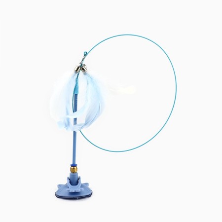 Toy teaser for cats on a suction cup with a pen “Kitik”, Blue, 94 cm-2