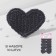 Knitted elements "Heart", 3.5 × 3 cm, 10 pcs, color gray color