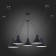 Suspension lamp ST LUCE. SL1804.403.05. Svevo. 5x60 watts, E14, 80x80x17 cm, black color