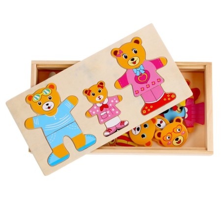 Developing toy "Dressing Bear" 3.5 × 26.5 × 13.5 cm, 54 parts-3