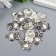 Decor Metal for creativity "Filin with heart" silver 7546 2.2x1.4 cm