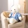 Soft toy "Bear", in a dress, 100 cm, white color