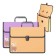 A4 Portfire folder, 600 μm, Erichkrause "Matt Pastel Bloom", with a textile insert, mix
