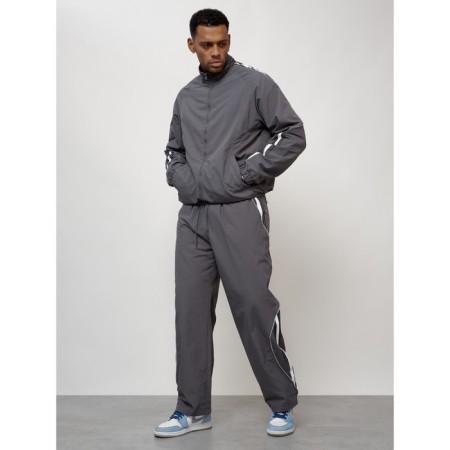 Male tracksuit, size 48, gray color-8