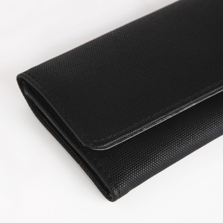 Women's wallet on the button, black color-2
