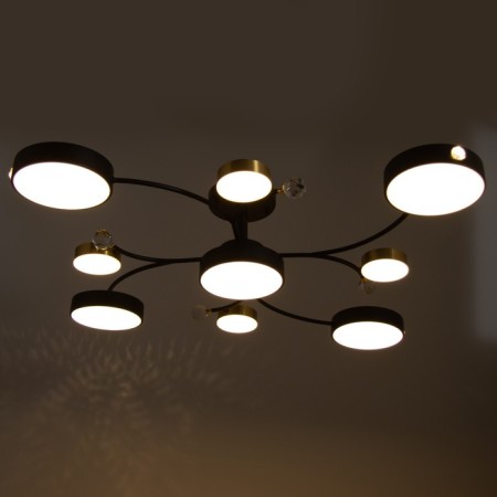 Terra chandelier 9XLED 168W 3000-6000K black and gold 80x80x21 cm Bayerlux-3