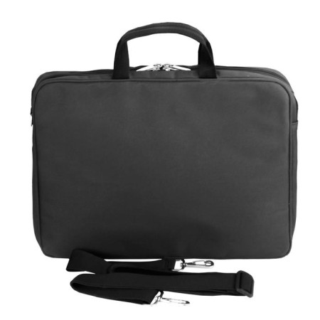 Business bag, 2 parts on zippers, black color-2