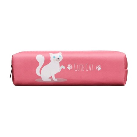 School Penal "Cat" on lightning, pink-1
