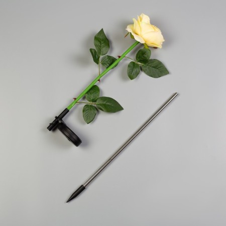 Garden lamp on the sunny battery "Rosa Yellow", 75 cm, 5 LED, glow white glow-4