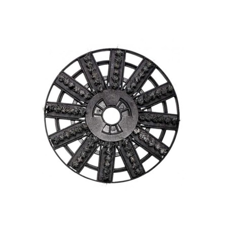 Wire brush KWB, D = 180 mm, 3000 rpm, M14, wavy, wire thickness 0.2 mm