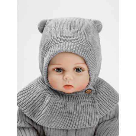 Hat helmet Children's Amarobaby Pure Love Helmet, lining, size 46-48 cm, color gray color-1