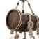 Barrel chandelier 7he27 40W Black 41x33x30 cm