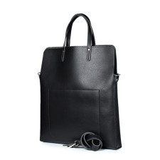 Female bag, artificial leather, 390x405x40 cm, black