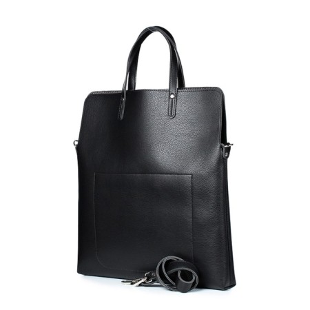 Female bag, artificial leather, 390x405x40 cm, black