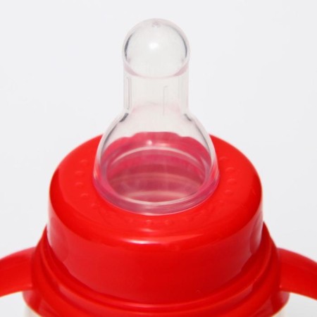 A bottle for feeding, a classic throat, 150 ml., From 0 months, fitted, with handles, color mix-4