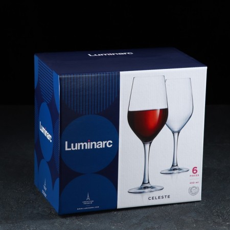 Set of glass glasses for the wine "Selest", 450 ml, 6 pcs-1