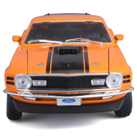 MASTO DIE-CAST 1970 FORD MUSTANG MACH 1, 1:18, Orange color with print-5