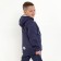 Jacket (windbreaker) on a fleece for a boy, blue color, height 128-134 cm