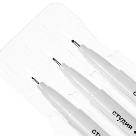 A set of capillary handles, liners gamma "Studio", 3 pieces: 0.2, 0.5, 0.8, black-1