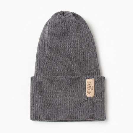 Children's hat minku, rr 48-52, color gray-melange-2