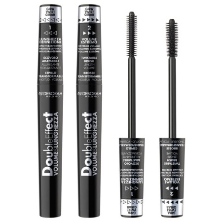 DEBORAH MASCARA Double Effect, double effect, black tone, 8 ml