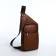 Male sling bag made of artificial leather, brown color