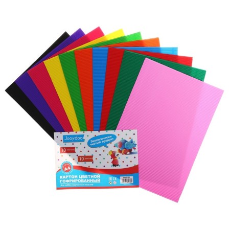 Cardboard color corrugated A4, 10 sheets, 10 colors-2