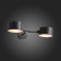 Wall lamp EVOLUCE. Sle183401-02. Gemento. 2x60 W, E14, 51x12 cm, black color