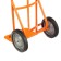 The trolley is manual, two -wheeled: load/p 130 kg, orange