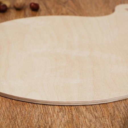 Wooden cutting board "Circle with a classic handle", 38 × 30 × 0.6 cm-1