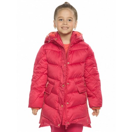 Coat for girls, height 110 cm, raspberry color-1