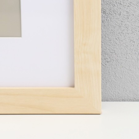MDF photo frame "Ellis" 40x50 cm, with a paspartm, natural (plastic screen)-2