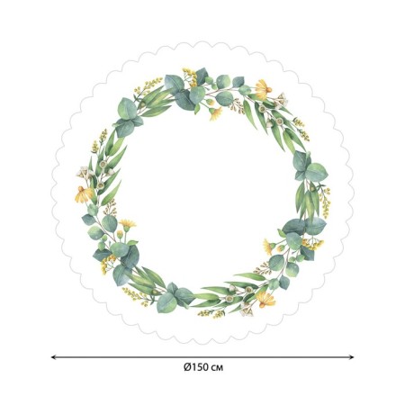 The tablecloth "Flower Circle", Round, Saten, D = 150 cm-1