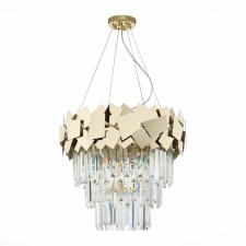 Suspension lamp ST LUCE. SL1232.203.06. Casorta. 6x60 watts, E14, 48x48x62 cm, golden color