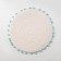 Serving napkin on the table “turquoise”, d = 25 cm, white color