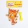 Caulum lacing 17 × 13.6 × 0.3 cm, three cats in license