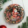 Souvenir wooden plate "New Year. Santa Claus toy", color