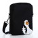 Youth bag with zipper, black color