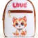 Backpack baby cat, 19*9*23, lightning departure, n/pocket, red