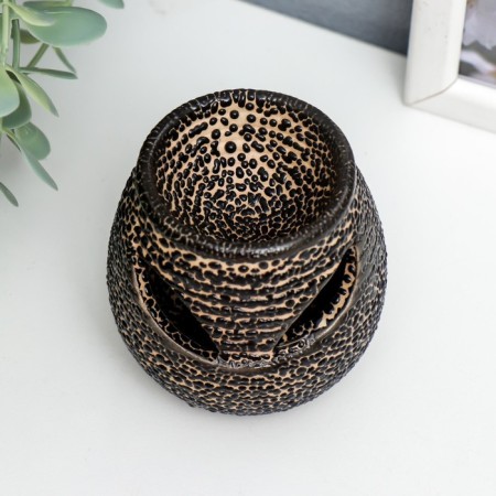 Aroma lamp ceramics "ribbed ball" mix 7x7x7.5 cm-2