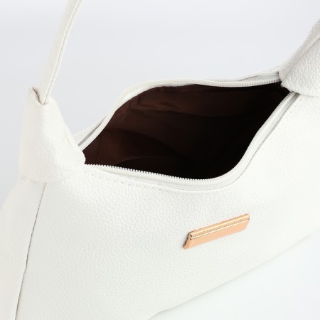 Female bag 25*7*13.5 departure with a zipper, white-6